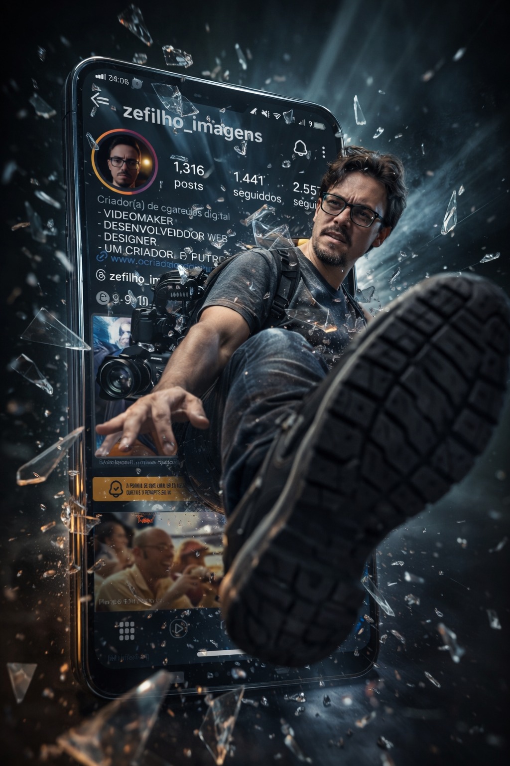 Como criar imagem 3D saindo da tela do Instagram usando IA