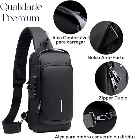 Mochila antifurto impermeável com USB que une segurança estilo e praticidade