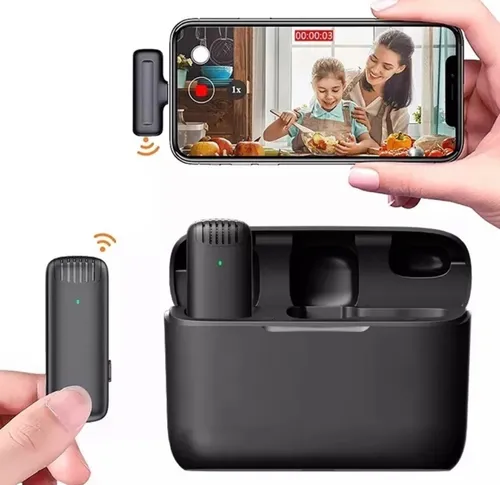 Microfone sem fio J12 lapela para áudio profissional em qualquer lugar