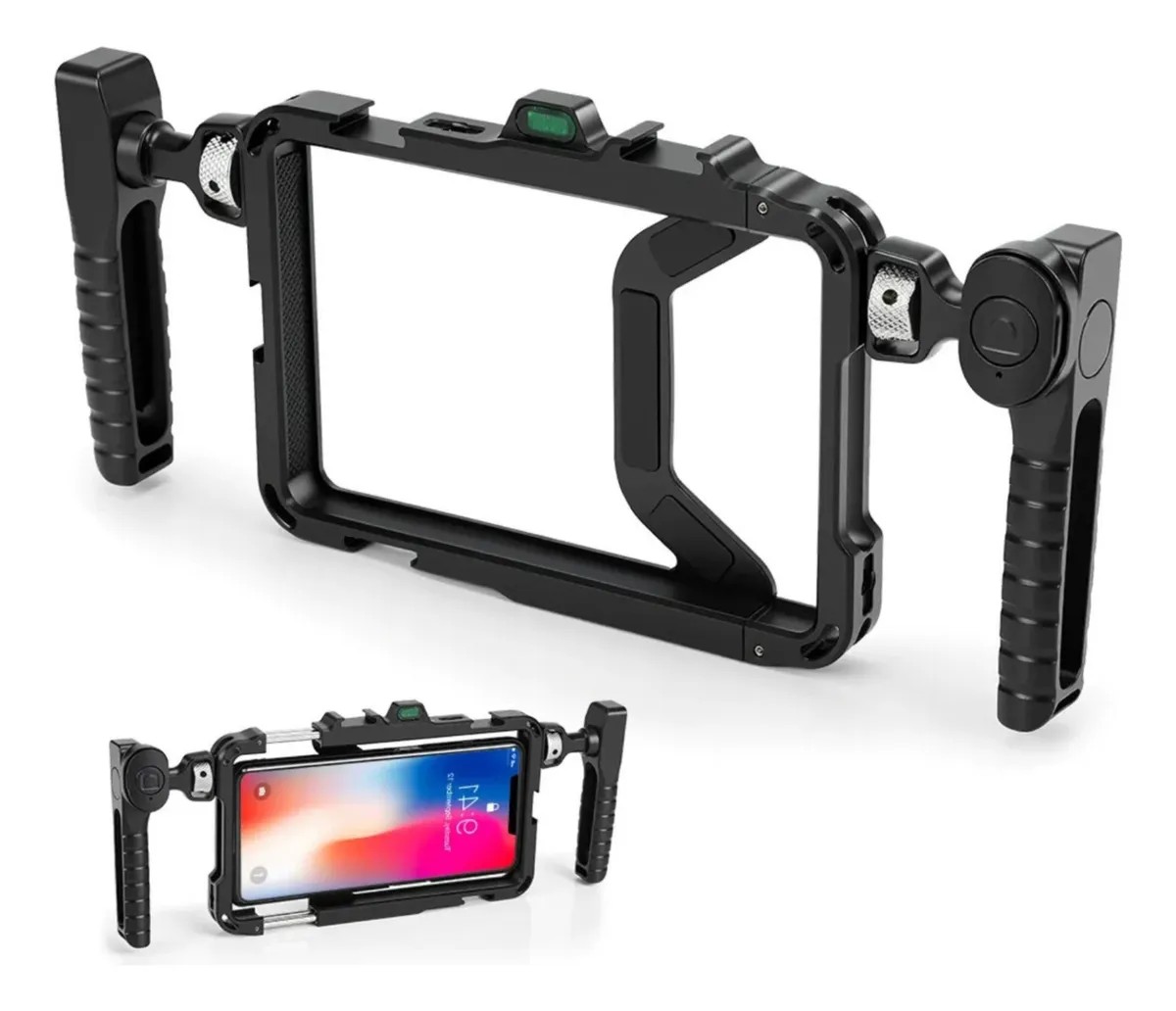 Cage gaiola profissional para celular com alças duplas e estabilização avançada para vídeos
